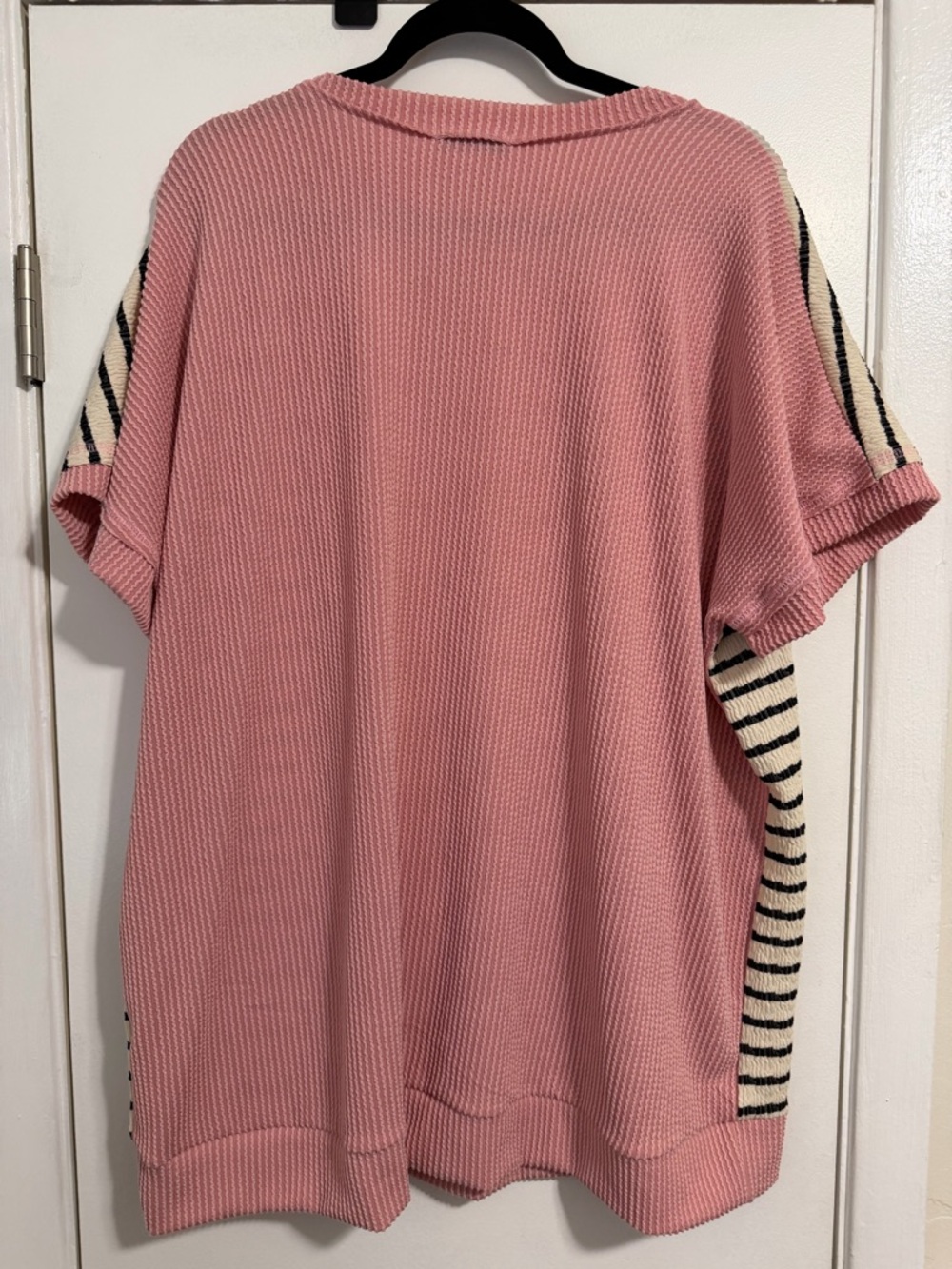HEIMISH USA Pink, White & Black Striped Knit Top - Picture 7 of 7